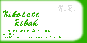 nikolett ribak business card